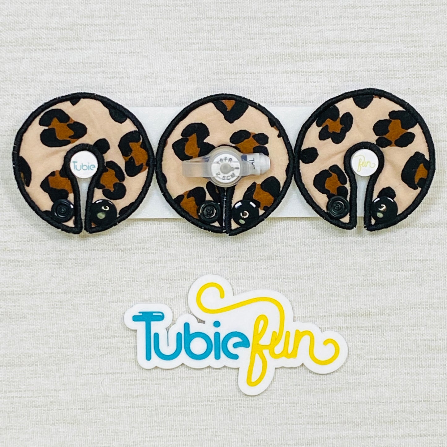 G-Tube Button Pad Cover - Cream Leopard Print