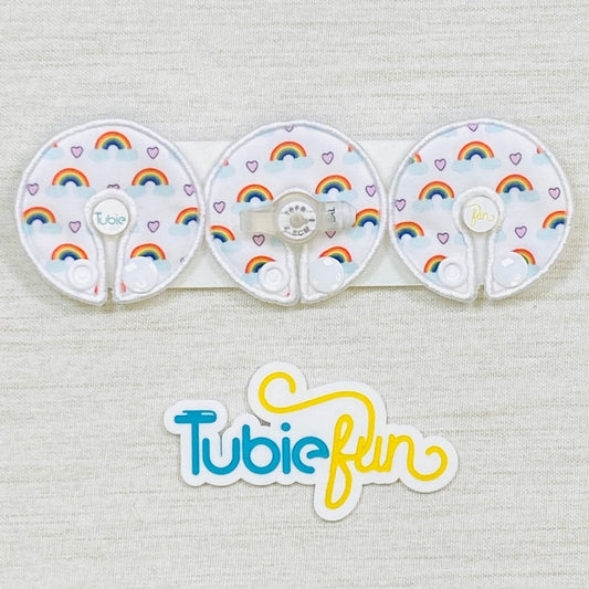 G-Tube Button Pad Cover - Mini Rainbows