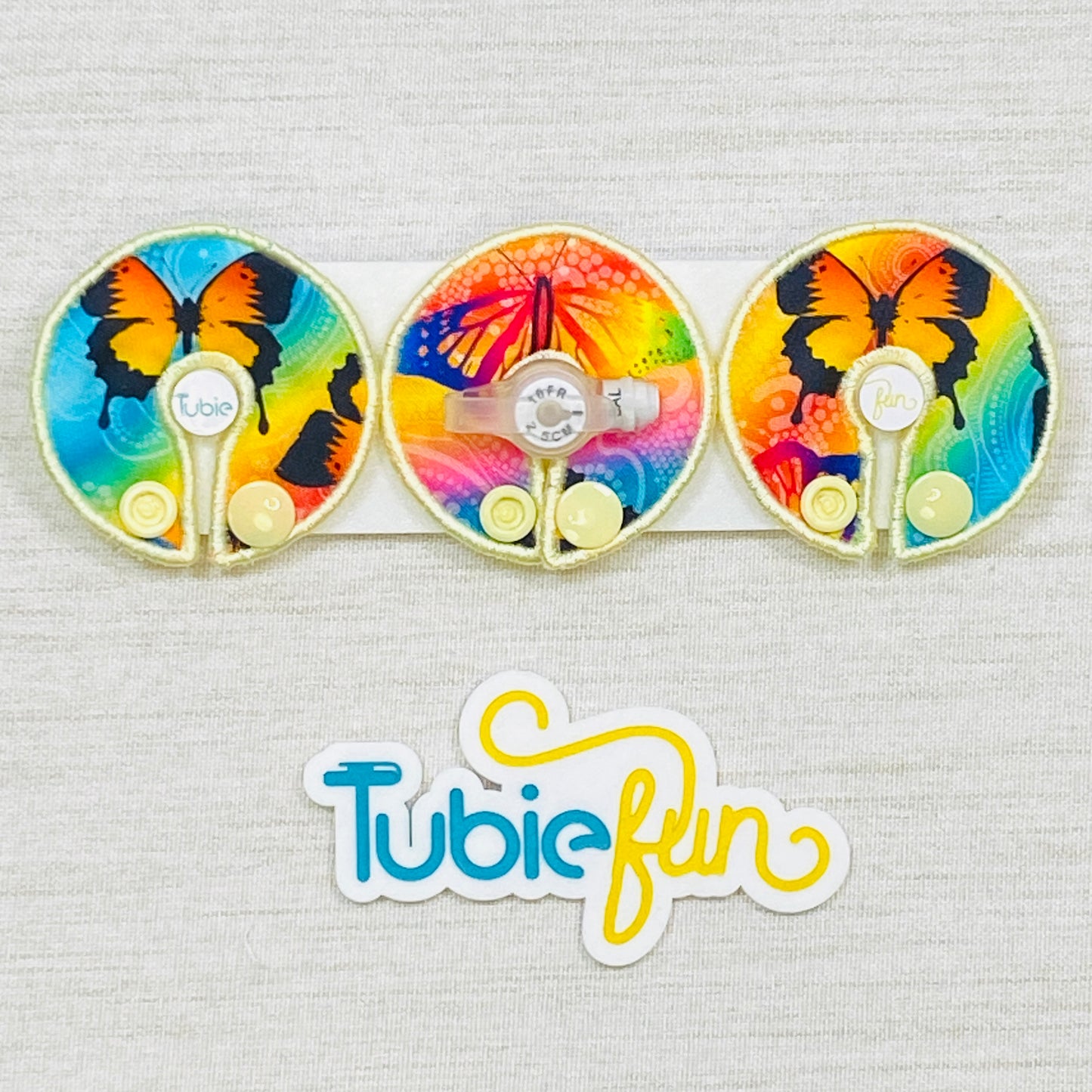G-Tube Button Pad Cover - Butterfly