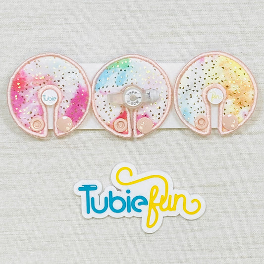 G-Tube Button Pad Cover - Gold Flecks on Ombre