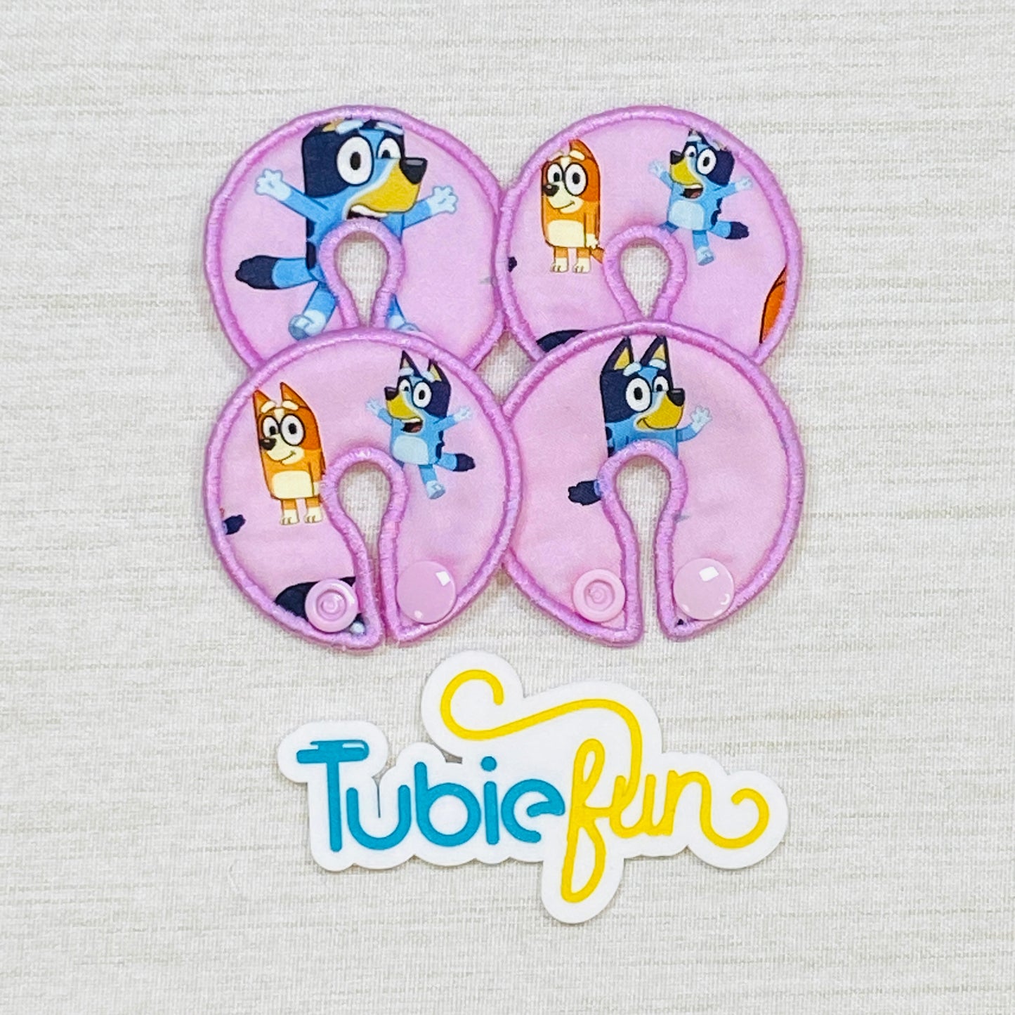G-Tube Button Pad Cover - Heelers on Purple