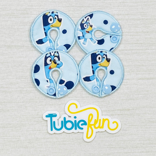 G-Tube Button Pad Cover - Heeler on Blue