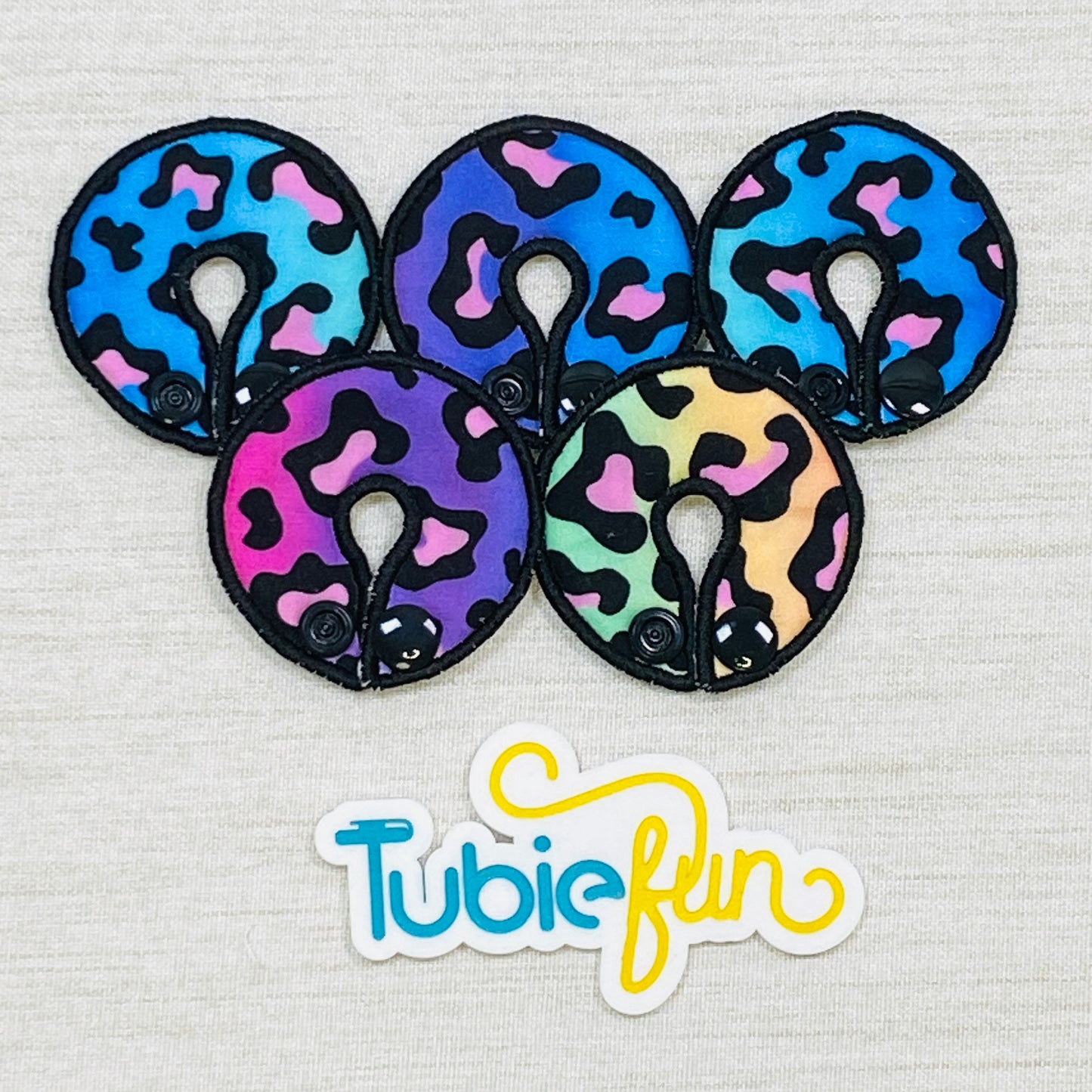 G-Tube Button Pad Cover - Coloured Leopard Print