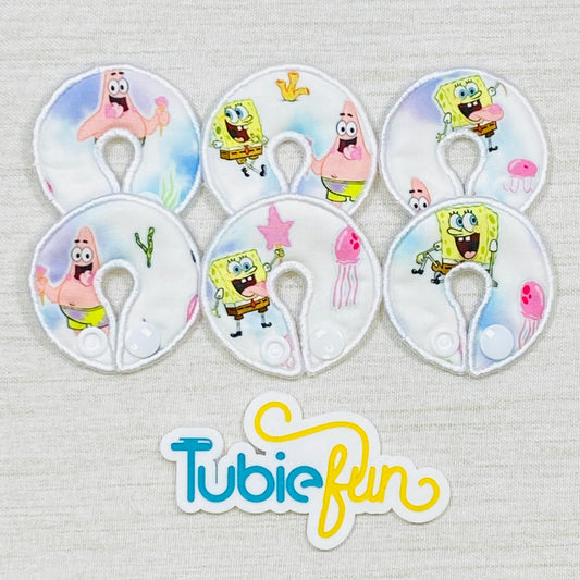 G-Tube Button Pad Cover - Square Pants and Friends