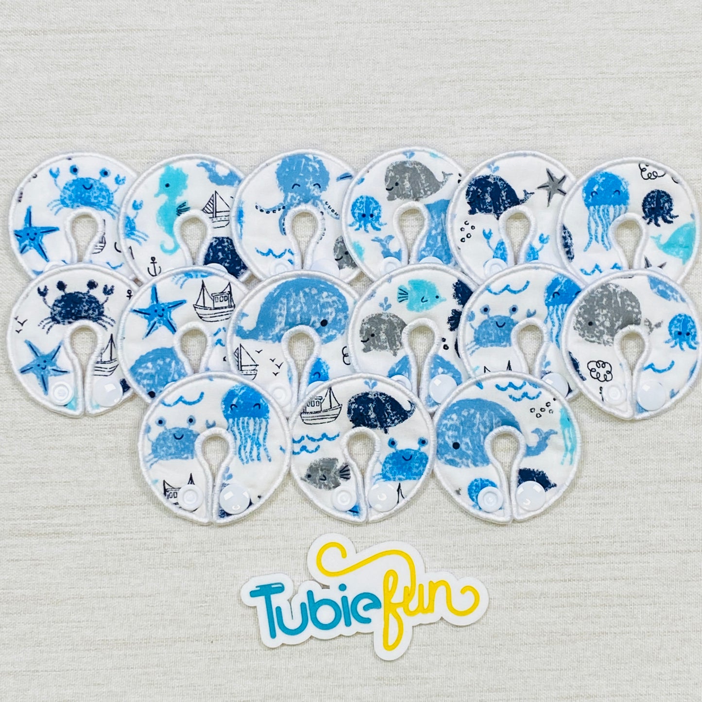 G-Tube Button Pad Cover - Sea Animals