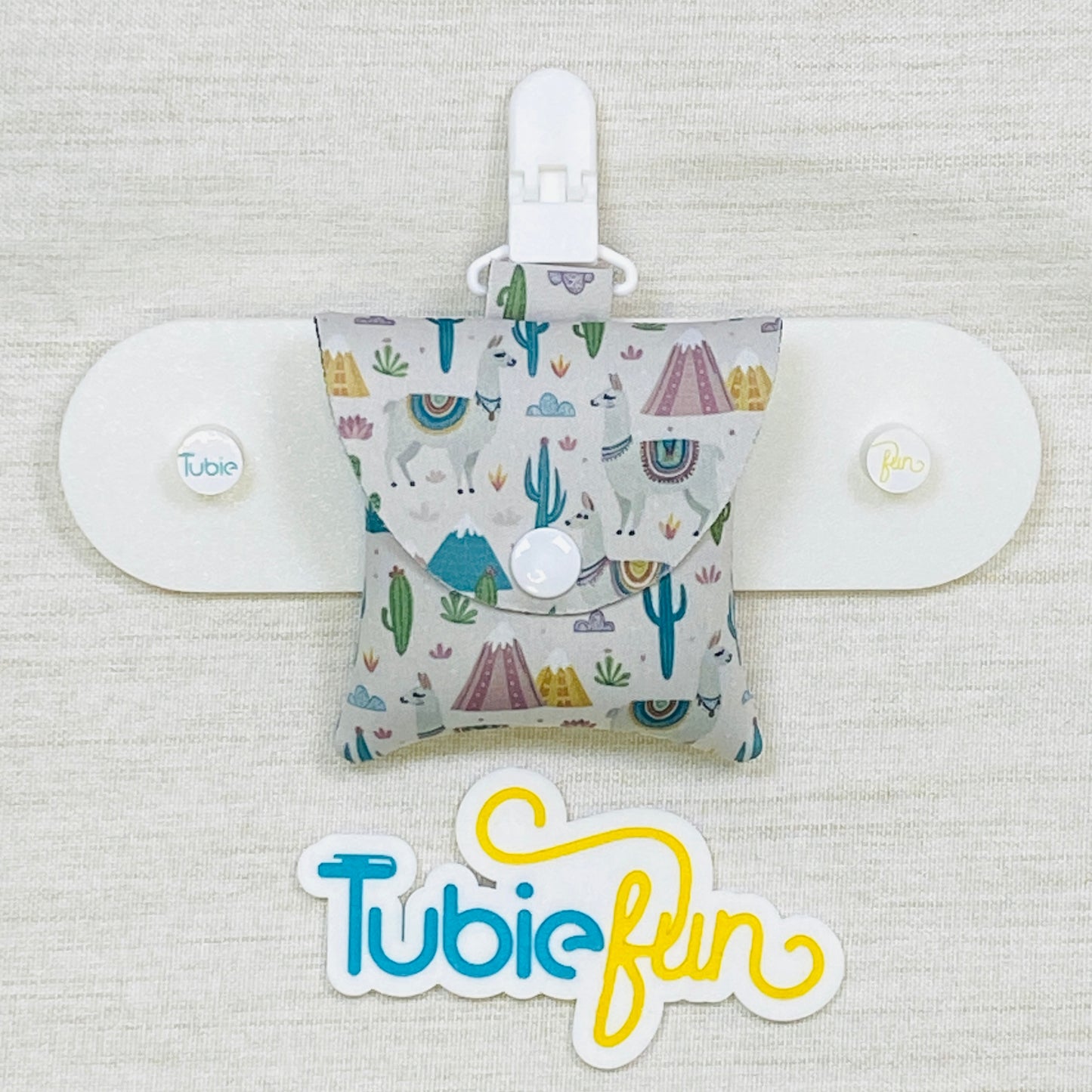 Neoprene Tubing Pouch - Llamas