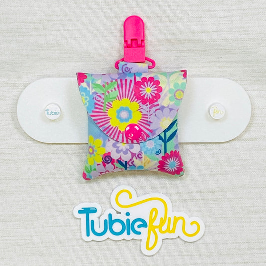 Neoprene Tubing Pouch - Bright Flowers