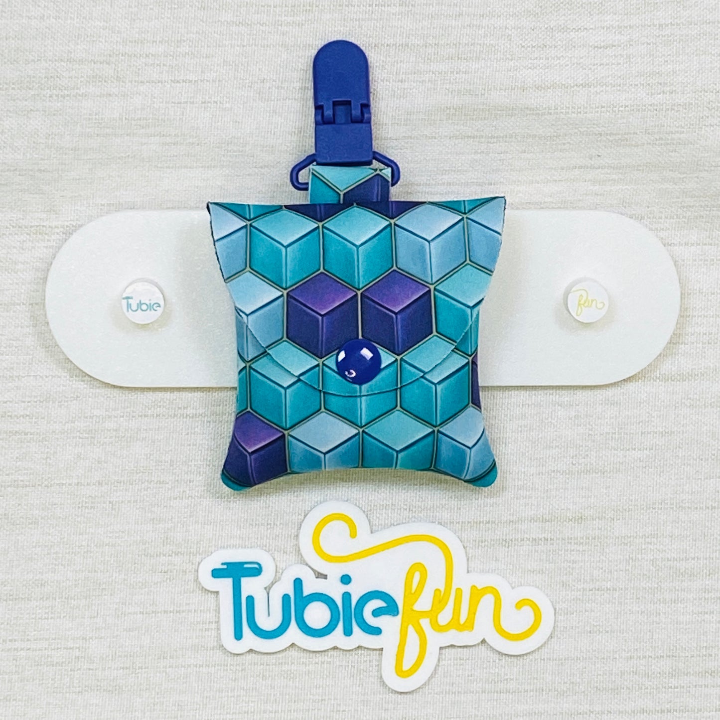 Neoprene Tubing Pouch - Teal and Purple Blacks