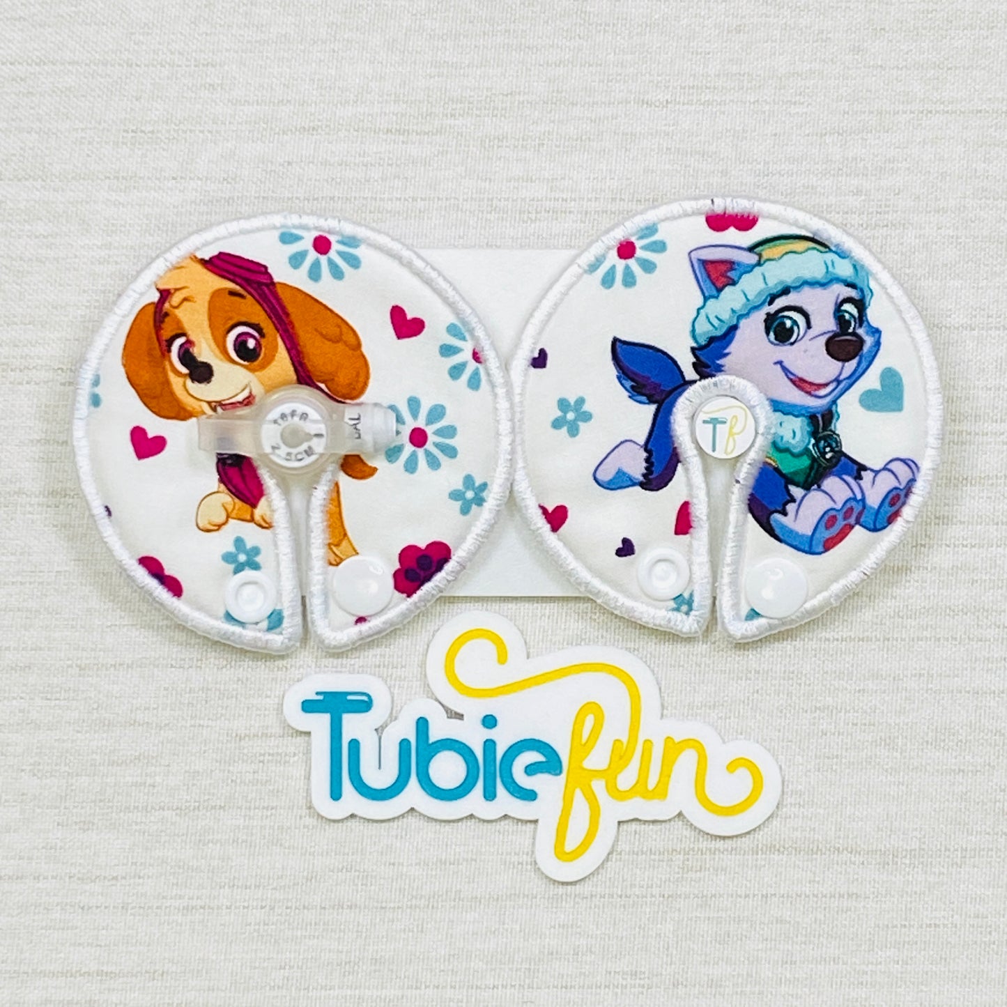 Button Pad Cover Large - Pup Patrol on White