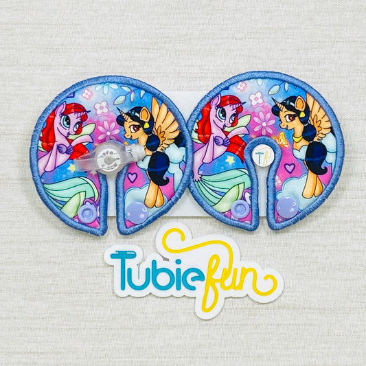 Button Pad Cover Large - Princess Ponies