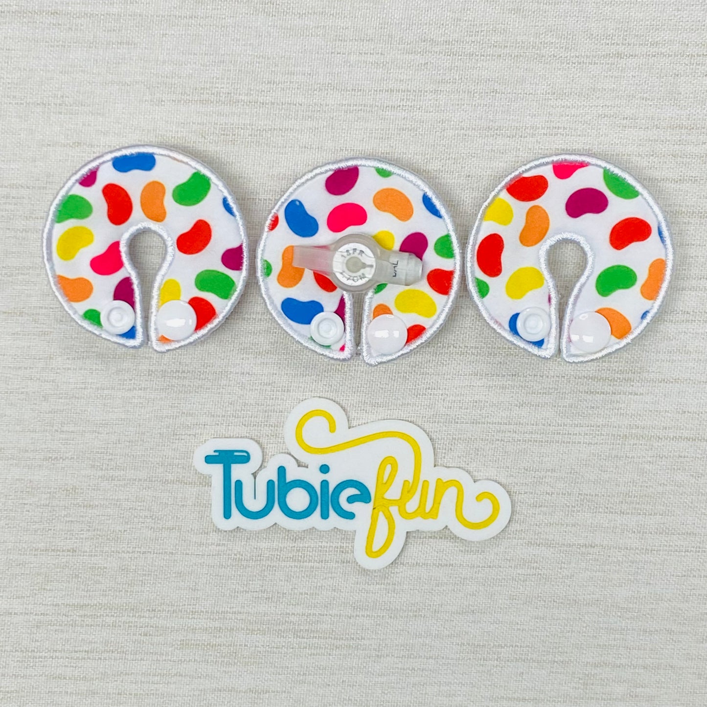 G-Tube Button Pad Cover - Jelly Beans