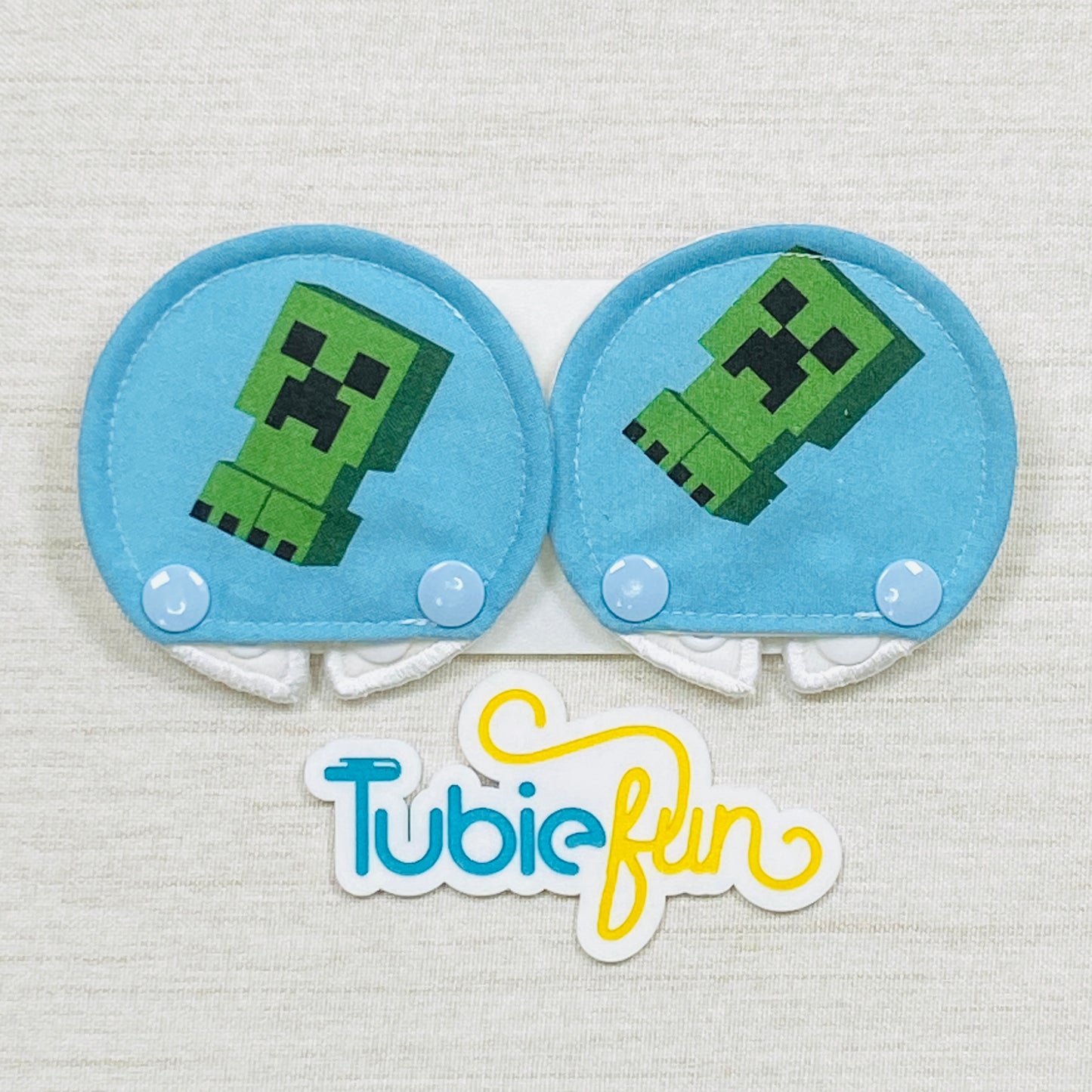 Covered Button Pad - Green Mining Character