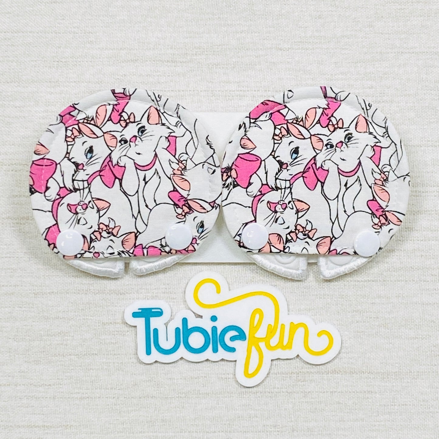 Covered Button Pad - French Cats