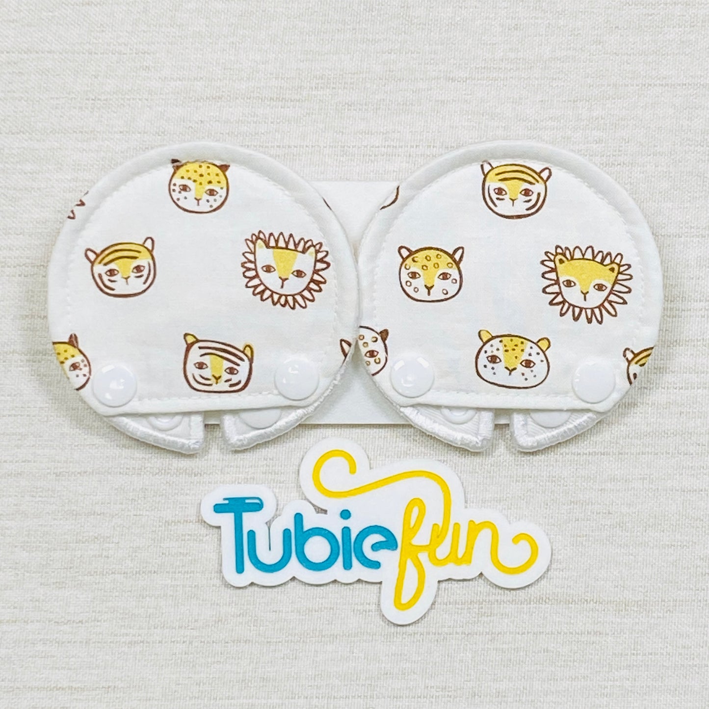 Covered Button Pad - Lion Faces