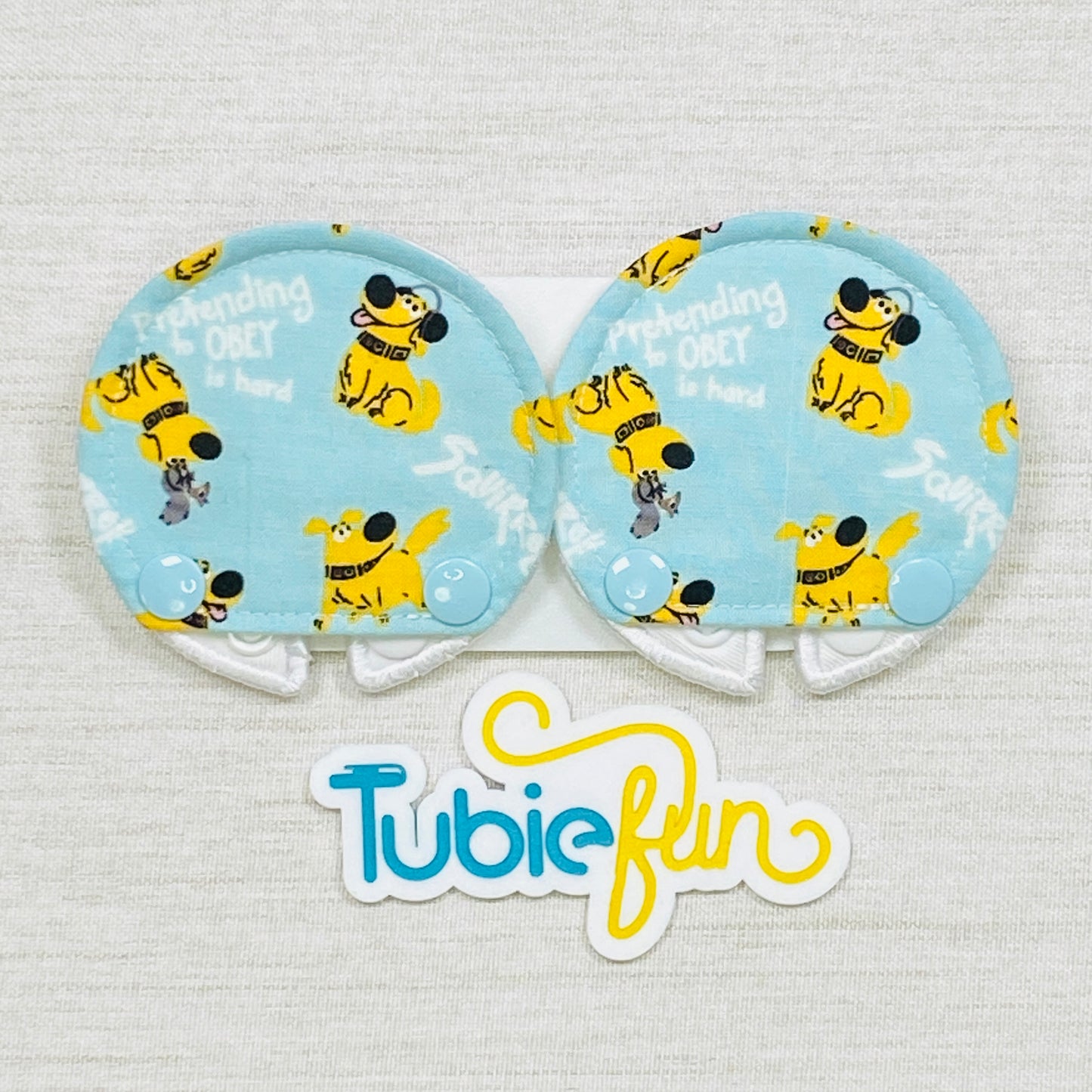 Covered Button Pad - Yellow Dog