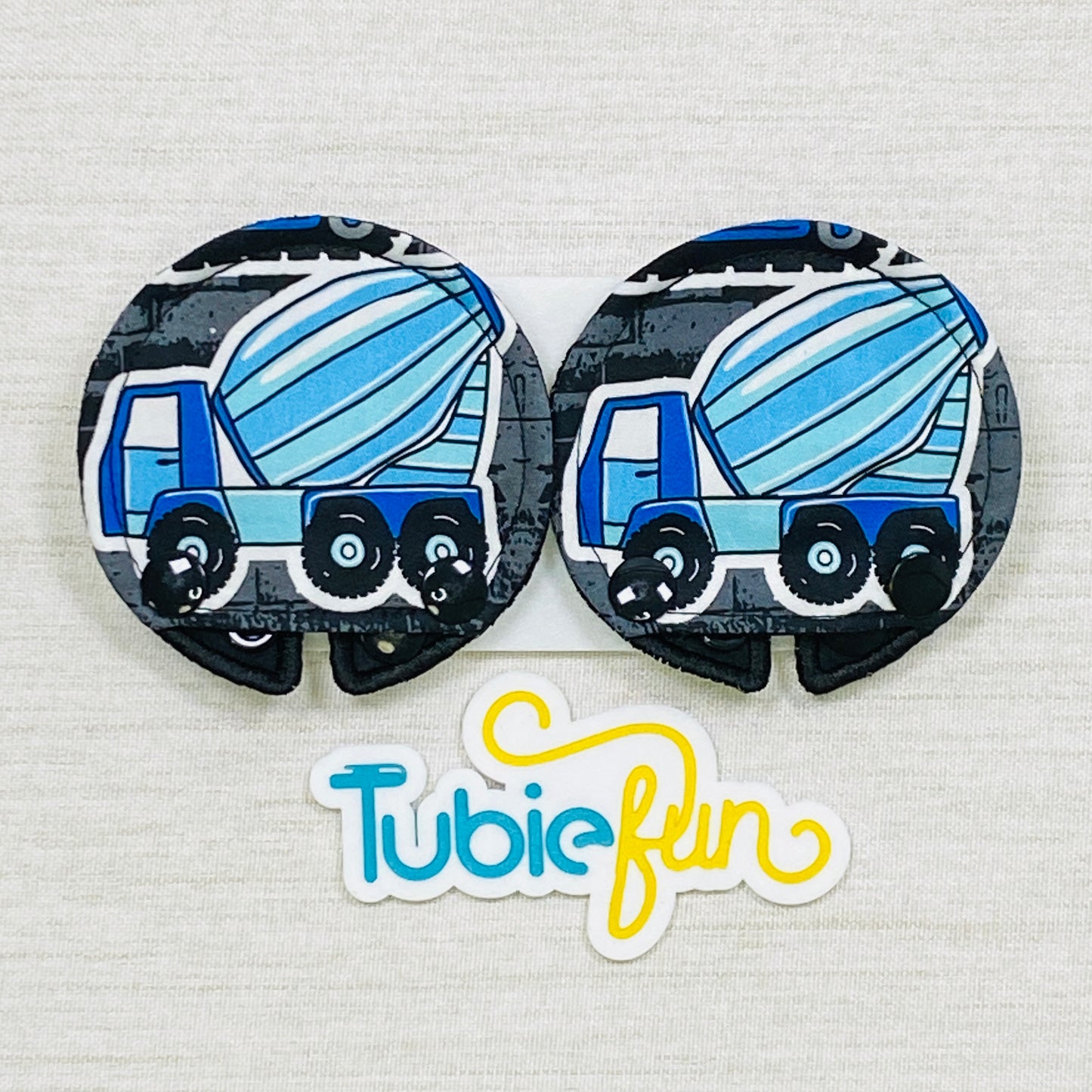 Covered Button Pad - Blue Truck
