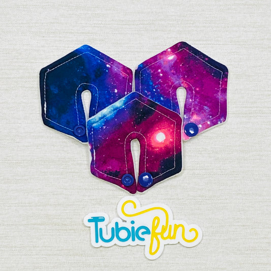 Hexagon G-Tube Button Pad Cover - Galaxy