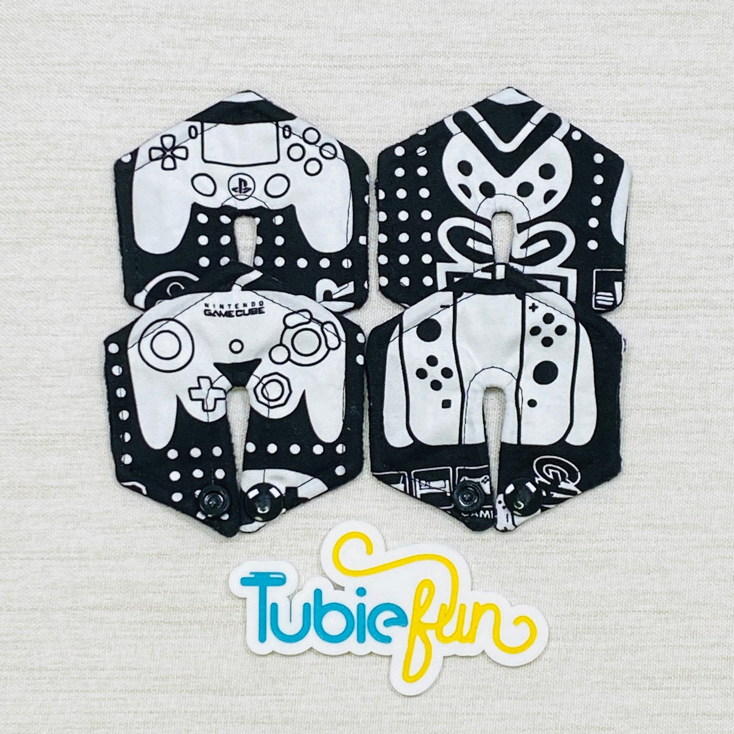 Hexagon G-Tube Button Pad Cover - Game On