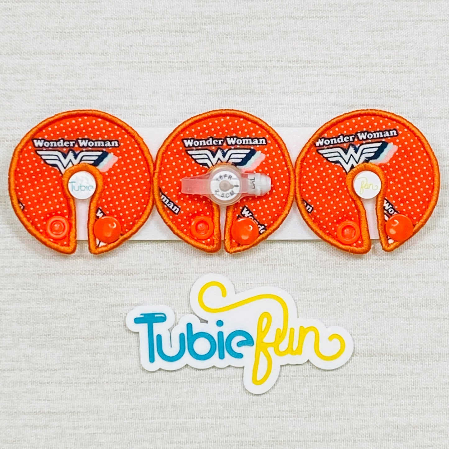 G-Tube Button Pad Cover - Wonder Lady