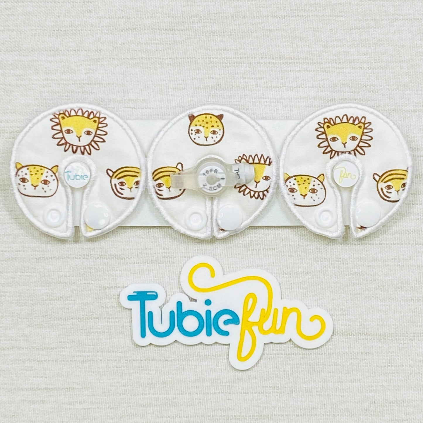 G-Tube Button Pad Cover - Lion Faces