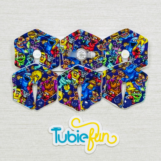Mini Hexagon G-Tube Button Pad Cover - Street Characters