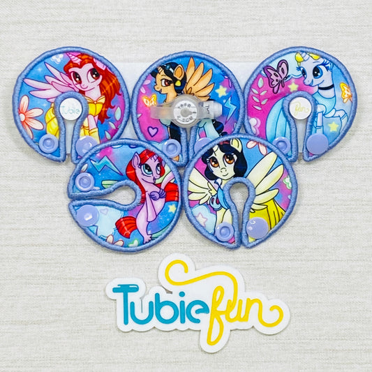G-Tube Button Pad Cover - Princess Ponies