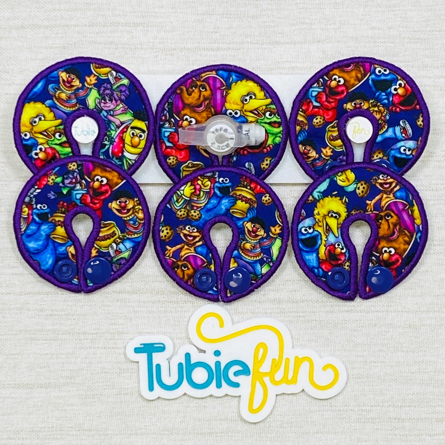 G-Tube Button Pad Cover - Street Characters