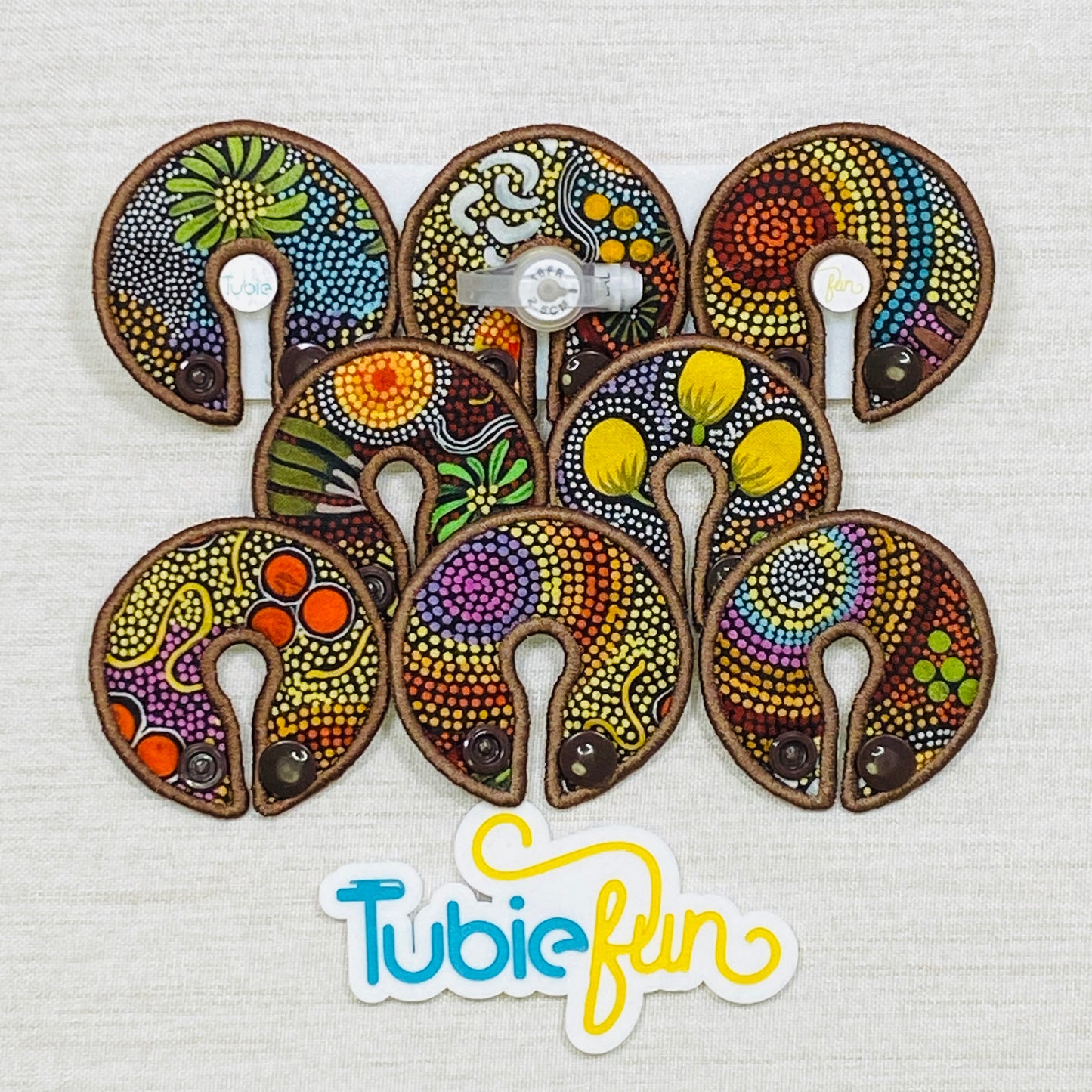 G-Tube Button Pad Cover - Indigenous Design