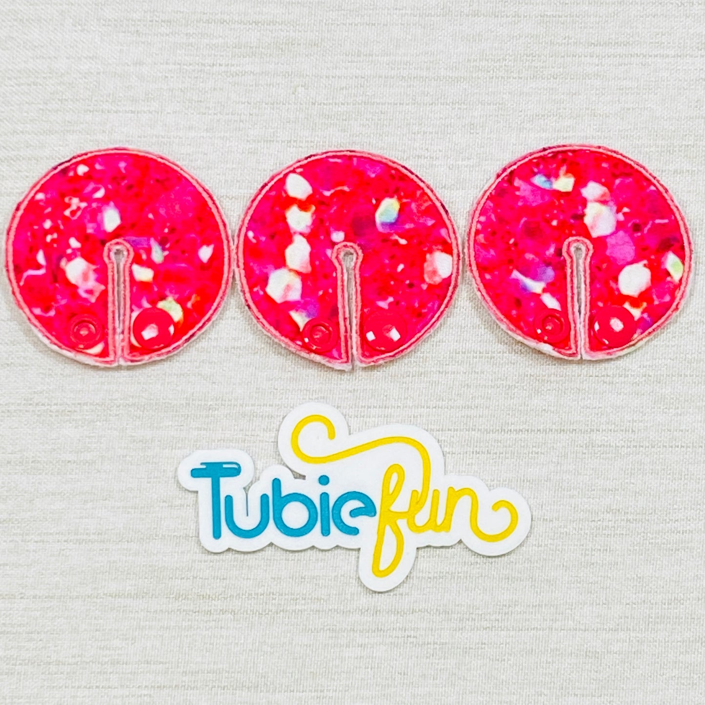 Chait Button Pad Covers -  Pink Gems