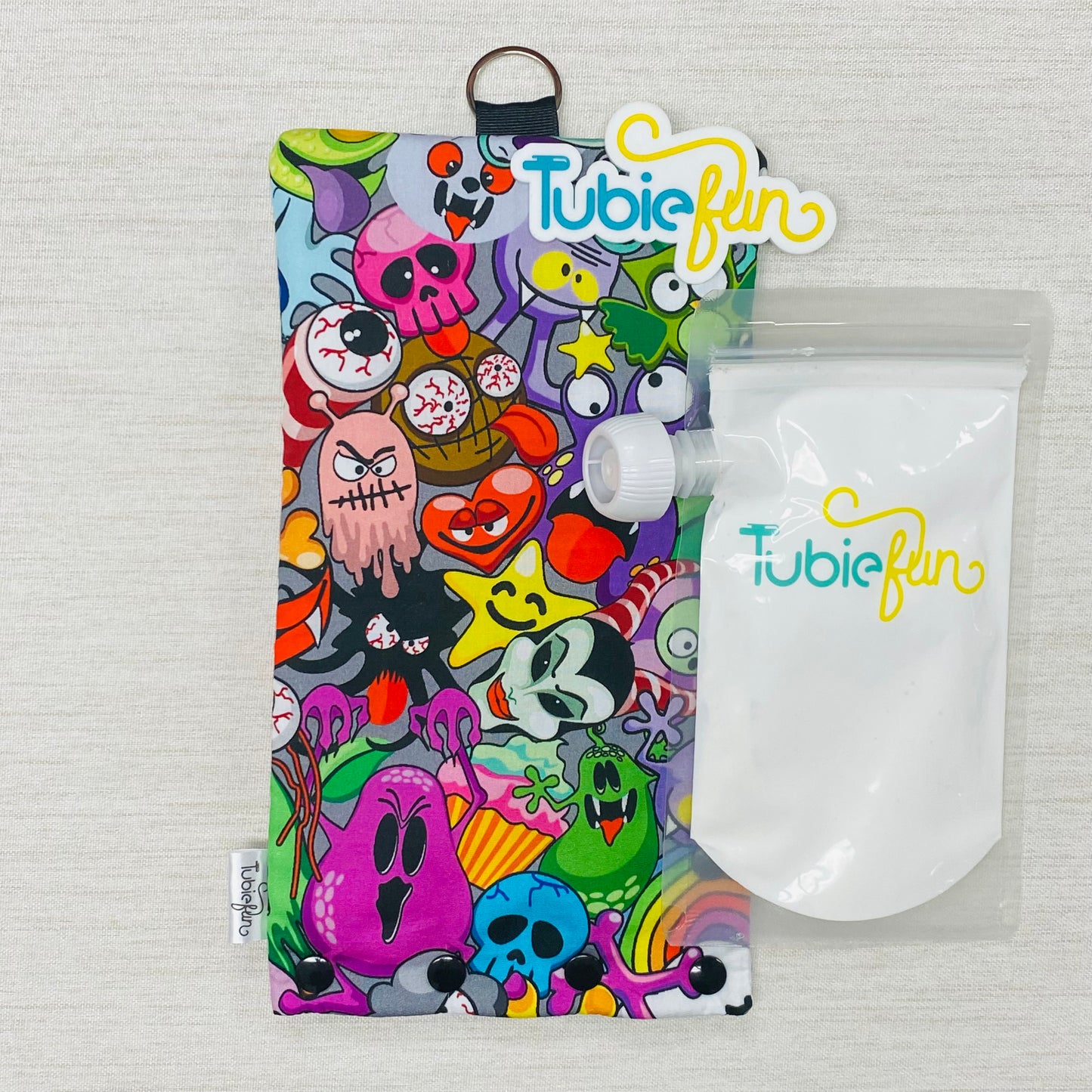 Insulated Milk Bag Suitable for Tubie Fun Reusable Pouches - Monsters