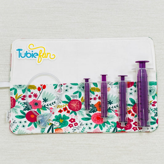Syringe Roll - Flowers on White