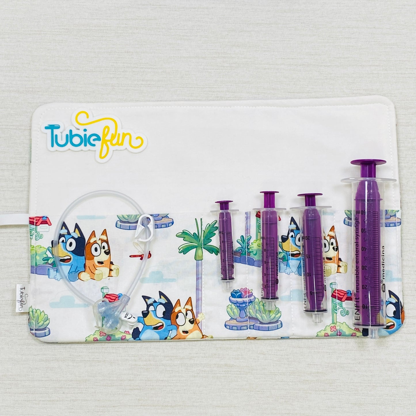 Syringe Roll - Heeler and Friends on White.2