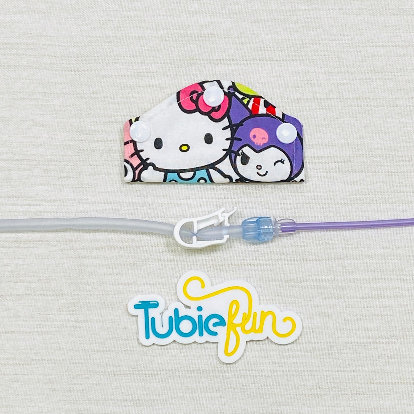 Feeding Tube Mini Connection Cover - Kitty and Friends