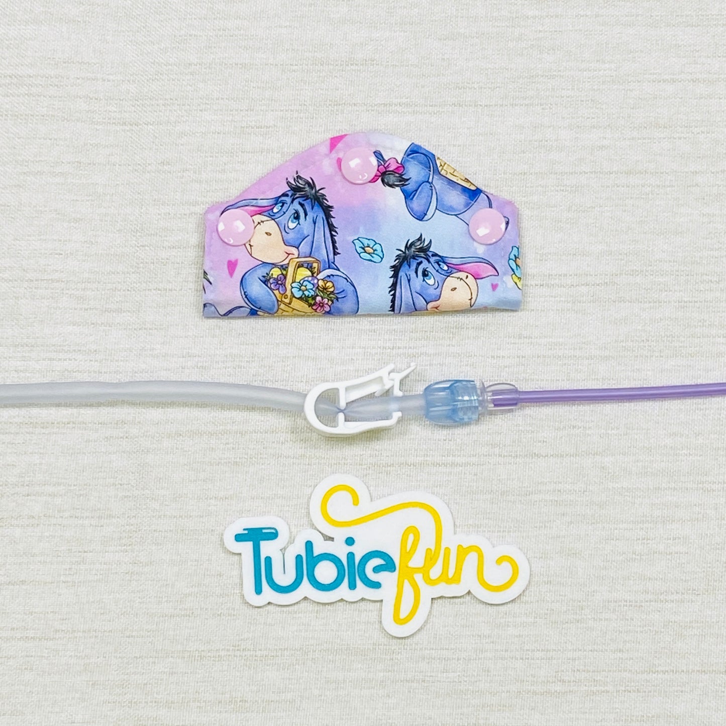 Feeding Tube Mini Connection Cover - Woodland Donkey