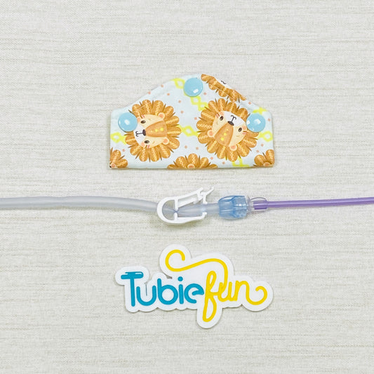 Feeding Tube Mini Connection Cover - Sunflower Lion