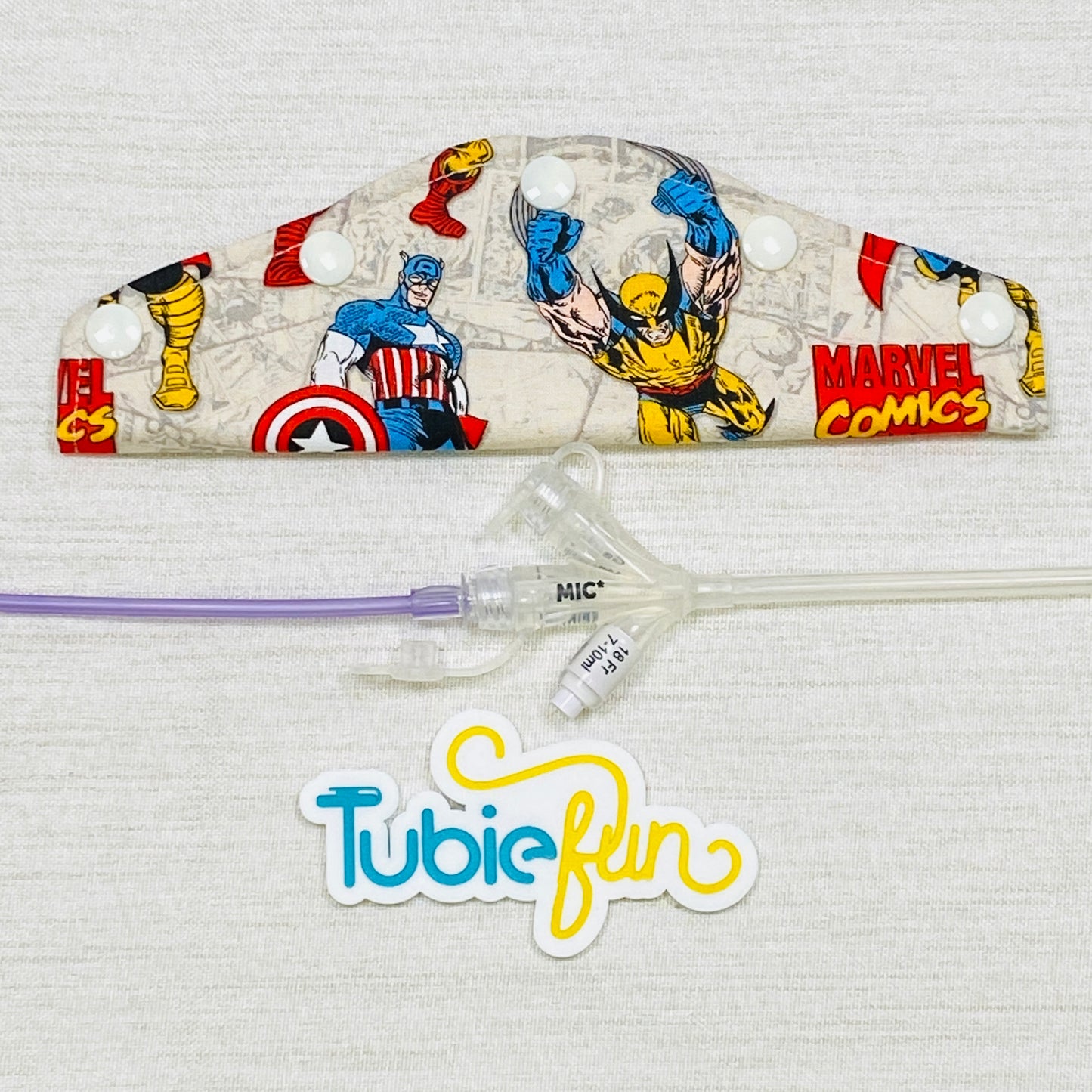 Large Feeding Tube Connection Cover - Heros on Cream