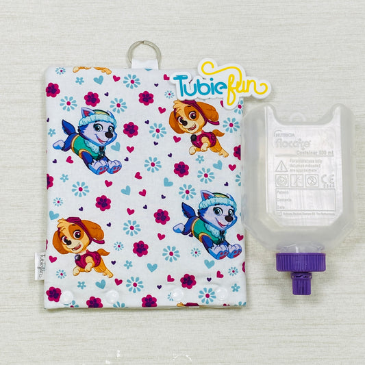 Insulated Milk Bag Suitable for 500ml Flocare Bottle in - Girl Pup Patrol