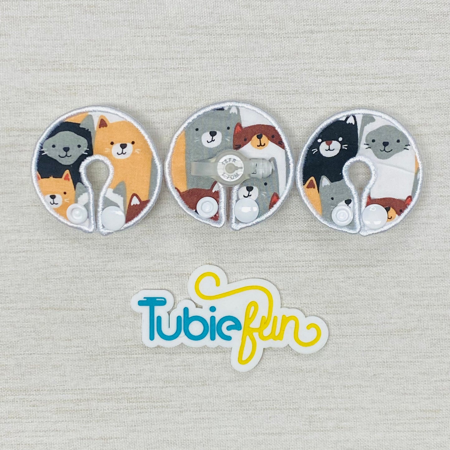 G-Tube Button Pad Cover - Cats