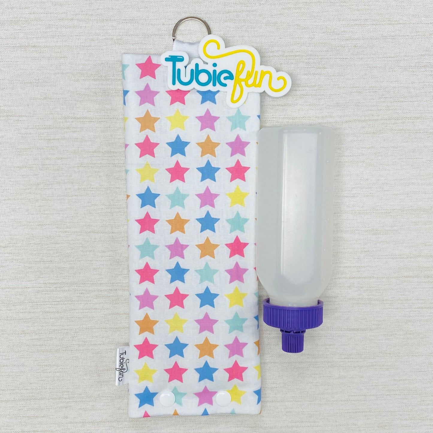 Insulated Milk Bag Suitable for 250ml Bottle in - Coloured Stars on White