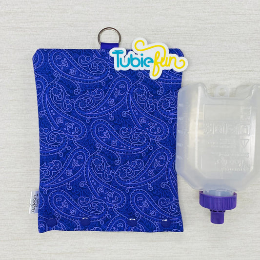 Insulated Milk Bag Suitable for 500ml Flocare Bottle in - Purple Paisley