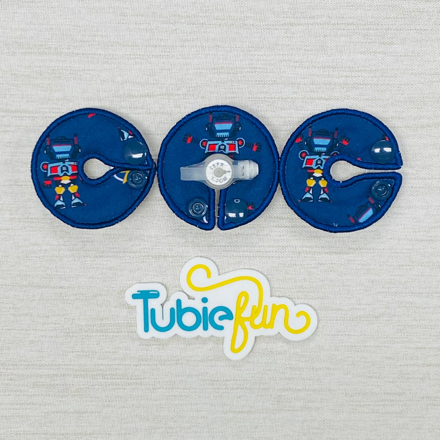 G-Tube Button Pad Cover - Robots