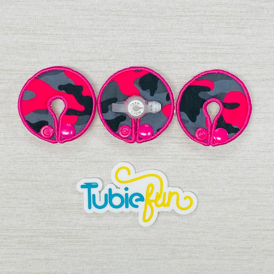 G-Tube Button Pad Cover - Pink Camo