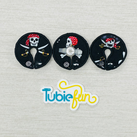 G-Tube Button Pad Cover - Pirate Skulls