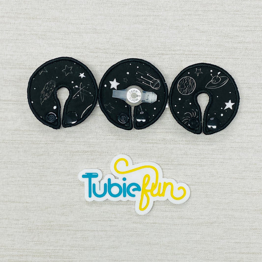 G-Tube Button Pad Cover - Space on Black