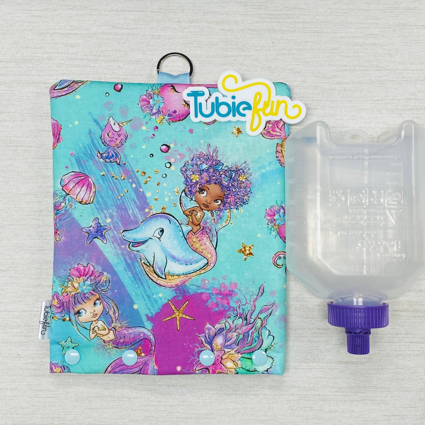 Insulated Milk Bag Suitable for 500ml Flocare Bottle in - Mermaids and Dolphins