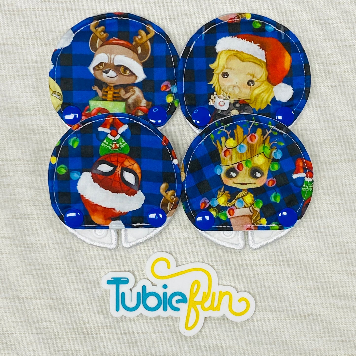 Covered Button Pad - Christmas Hero