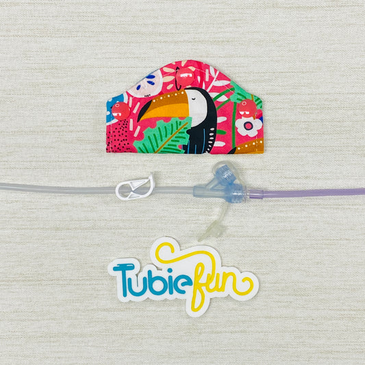 Feeding Tube Mini Connection Cover - Toucans