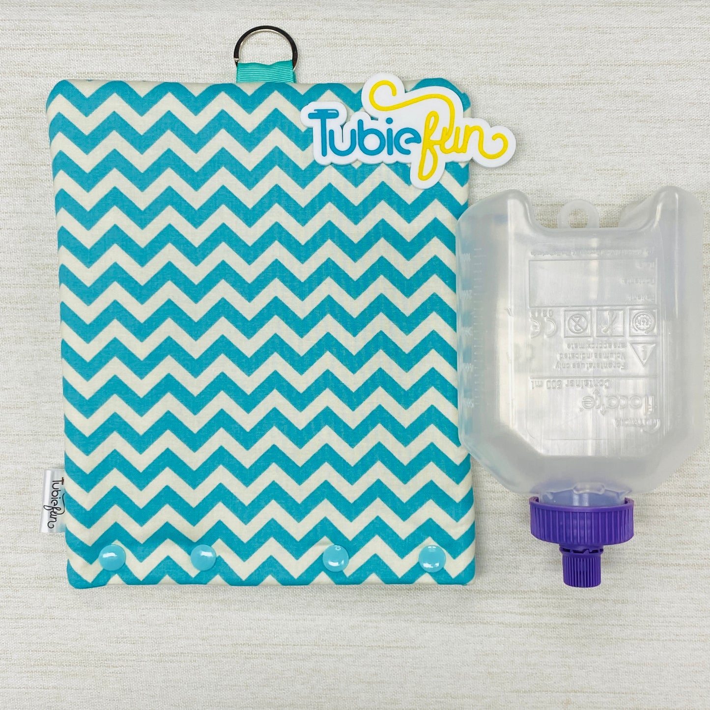 Insulated Milk Bag Suitable for 500ml Flocare Bottle in - Teal Chevron