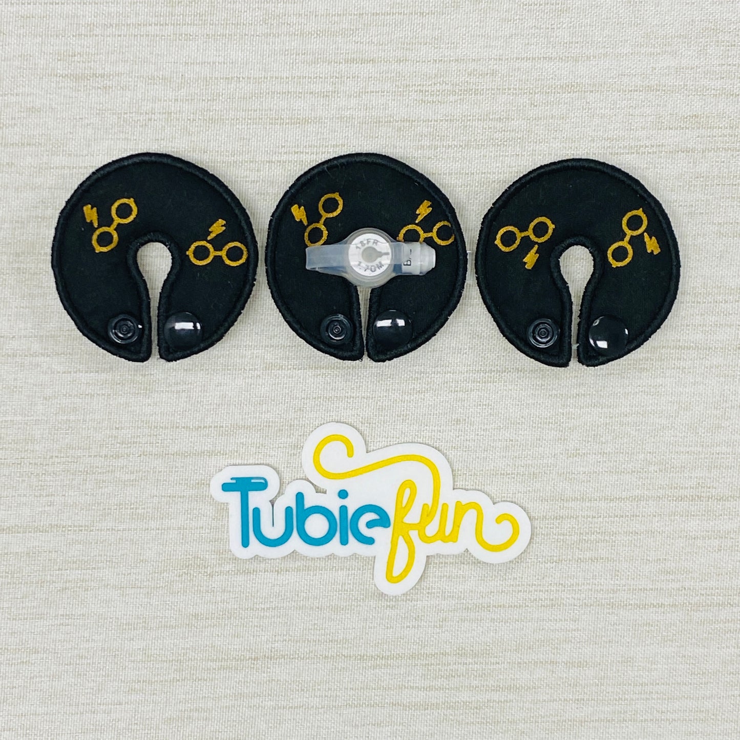 G-Tube Button Pad Cover - Wizard Glasses