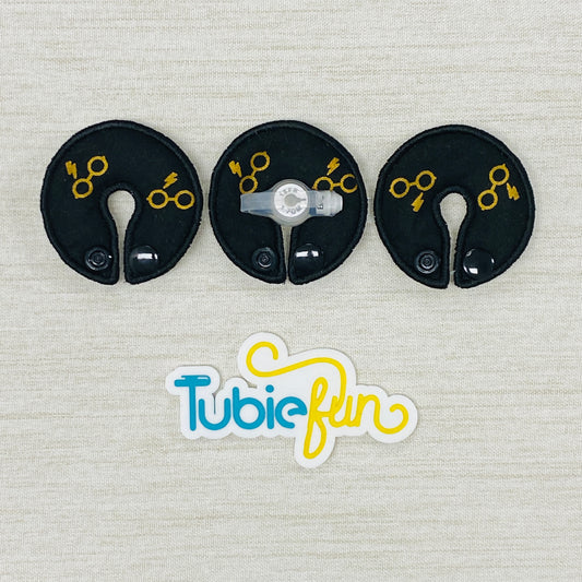 G-Tube Button Pad Cover - Wizard Glasses